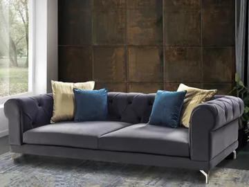 RUBINO - 2 seater tufted fabric sofa by CASA +39 - view 2